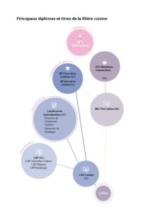 Une présentation des formations disponibles pour devenir cuisinier, du CAP au concours du MOF.